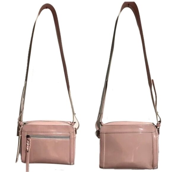 Sondra Roberts Handbags - SOLD Sondra Roberts Pink Blush Patent Leather Wide Strap Crossbody Bag